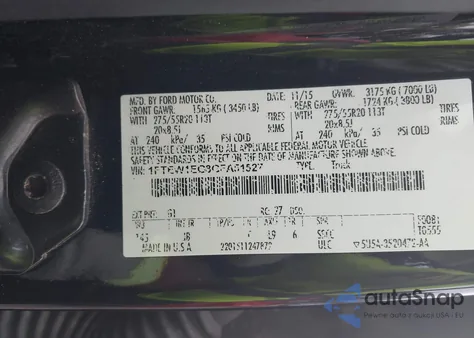 2016 Ford F-150 Xlt z USA, uszkodzony, nr VIN 1FTEW1EG8GFA51527